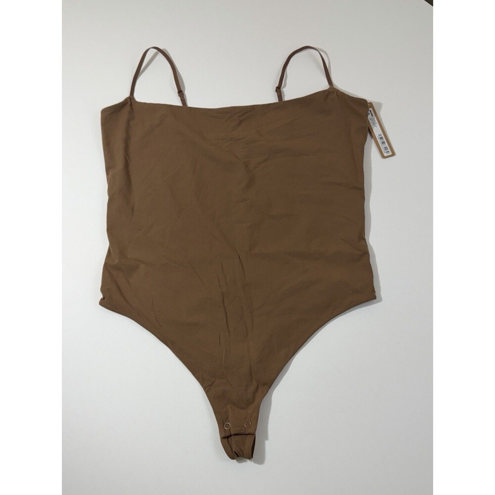 SKIMS Fits Everybody Cami Thong Bodysuit Jasper Women’s XL NWT